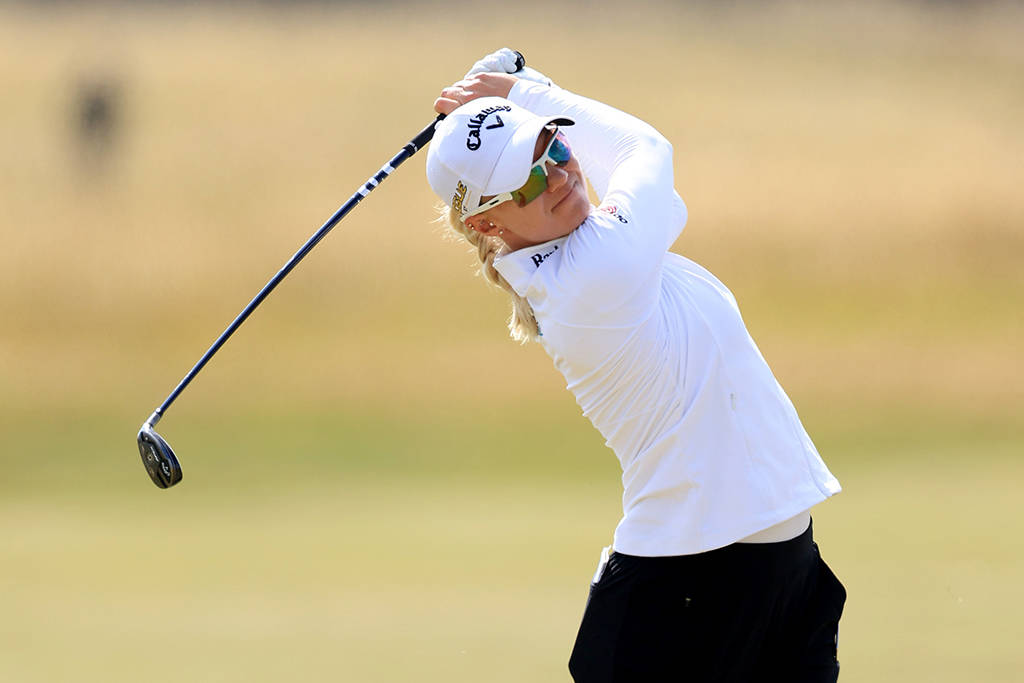Madelene Sagstrom on day two of the AIG Women